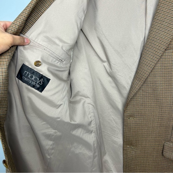 Lauren Ralph Lauren wool 42L men’s classic fit suit jacket blazer houndstooth - Picture 11 of 15